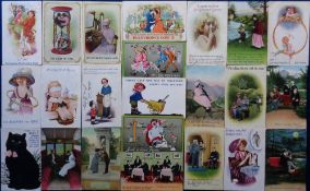 Postcards, Song Cards and Comic, approx 350 cards to include Bamforth. Some sets of 3 and 4 (gen