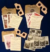 Postcards, Stereoscopic, 3 packs of London scenes (2 duplicates) in original envelopes with 3D