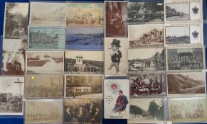 Postcards, Sussex, Brighton, approx 55 cards to include Fish Market, King's Road with cinema, loco