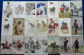 Postcards, Military, a mixed military collection of approx. 65 cards, mostly illustrated UK and