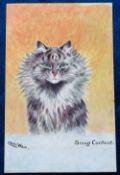 Postcard, Louis Wain, Smug Content, Wildt & Kray Series 501 (gd)