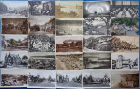 Postcards, Wales, 140+ cards, street scenes, beaches, events etc to include Beddgelert Post