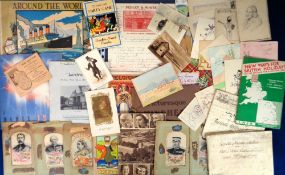 Ephemera, a large collection of items (100s, most late 19th/early 20thC) to include 'Around The