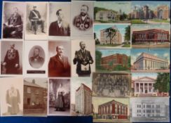 Postcards, Masonic, 250+ cards to include portraits (30), Masonic Temples Davenport Iowa, Bogota N.