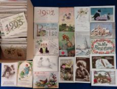 Postcards, Greetings, a collection of approx. 400 cards to include date cards, cats, dogs,