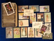 Postcards, Greetings, a selection of approx 600 cards to include Grandma, Mother, Birthday,