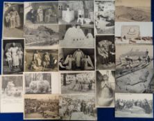 Postcards, Sand and Ice Sculptures, 35 cards showing modelled elephants, Swiss car, castle,