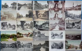 Postcards, Suffolk, a good Suffolk collection of approx. 100 cards with many RP's including Market