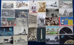 Postcards, Space and Astronomy, Diabolos, Cigarette and Postcard related, 65+ cards to include