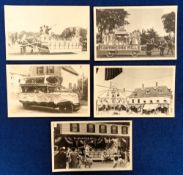 Postcards, USA Contoocook Mills, Hillsborough New Hampshire, 5 cards showing carnival floats and