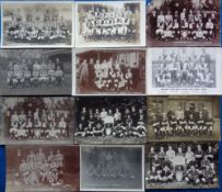 Postcards, Football, Woking, a collection of 12 teamgroup cards, mostly photographic inc. Woking