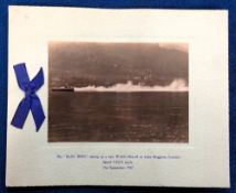 Blue Bird World Record, a Christmas card from Sir Malcolm Campbell (not signed), with a glossy photo