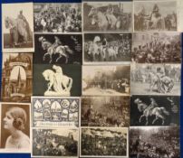 Postcards, Lady Godiva, 30+ cards RPs, printed and a few artist drawn featuring Lady Godiva and