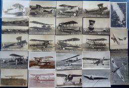 Postcards, Aviation, approx 70 cards to include The Gloster Grebe, crew maintaining an Avro 504K,
