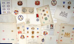 Stock Die Specimen Sheets, a colourful collection of stock die sheets and examples to include Royal,