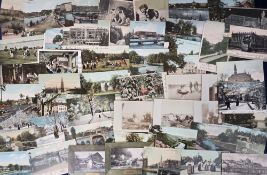 Postcards, Stockholm and surrounds, approx 150 cards printed and artist drawn showing views,