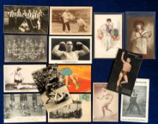 Postcards, Sport, 14 cards to include Leeds University lacrosse team, German ice hockey team, The