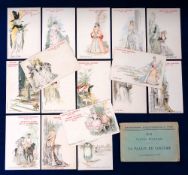 Postcards, Costume, 21 cards to comprise Palais du Costume Projet Felix (16) u/b and History of