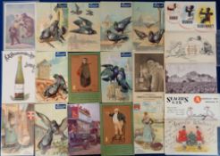 Postcards, Advertising, Drinks, 40+ cards to include Job Wragg's Soda, Appenta Water, Moet &