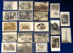 Postcards, Work, 20 cards, RPs and printed to include knife grinder, machine shop, steeplejack,