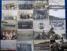 Postcards, Dover, Shipping and Early Flight, 33 cards to include Royal Fusiliers at Dover, Burial Of