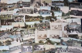 Postcards, Stockholm and surrounds, approx 150 cards printed and artist drawn showing views,