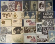 Postcards, British Royalty, 110+ cards to include Edward VII, Edward VIII, Princess Elizabeth, Queen