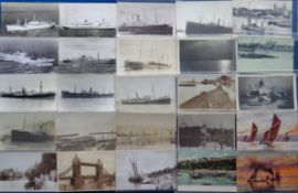 Postcards, Shipping, a mixed selection of 35 postcards, RP's and printed, RP's include Port Line and