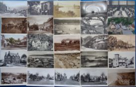 Postcards, Wales, 140+ cards, street scenes, beaches, events etc to include Beddgelert Post