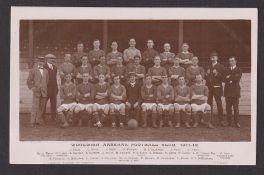 Football postcard, Woolwich Arsenal, photographic squad & official postcard, 1911-12 by Goldthorpe