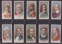 Cigarette cards, Ogden's, Leaders of Men (set, 50 cards) inc. Abraham Lincoln (toned), George