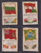 Tobacco silks, ATC, National Flag, Song & Flower, 100mm x 68mm (set, 27 silks, mixed printings) (