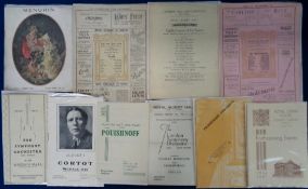 Entertainment, 100 Music programmes, most from 1900s-30s. Performers include Henry Wood, Thomas
