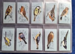 Trade cards, 17 complete sets; Tetley British Birds, Typhoo package slides complete with