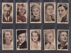 Cigarette cards, A&M Wix Film Favourites 2nd series (set 100 cards) (some with slight foxing, gen