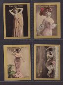 Cigarette cards, Tosca Cigarillos, Beautiful Women, 'L' size, ref. H284, four cards, pictures nos
