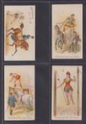 Cigarette cards, USA, Lorillard, Circus Scenes ('Sensation' wording front & back), 'X' size, four