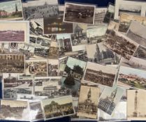 Postcards, Portsmouth and Southsea, 90+ cards, mainly RPs and printed, to include a 1904 fire on the