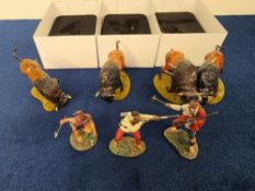 Britains Model Figures, American Revolution, 3 boxed Britains figures to comprise 18062 Iroquois