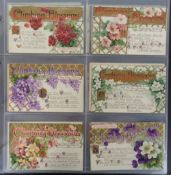 Postcards, Flowers and Fruit, approx. 560 pretty cards from a selection of publishers, some
