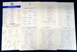Cricket autographs, England, a collection of 7 England to Australia Tour sheets, some on official