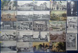 Postcards, Foreign Exhibitions, 36 cards to include 22 for the 1905 Liege Exhibition, World's Fair