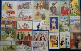 Postcards, Comic, approx. 180 cards to include police, military, souvenir, seaside humour,