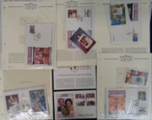 Stamps, GB and Commonwealth collection of coin covers, loose, on leaves and housed in 2 Royal albums