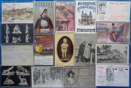 Postcards, Advertising, 26 cards to include Viscan Food For Dogs, Philips (Dutch card), Crossley
