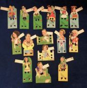 Cigarette cards, USA, ATC, Bridge Favors & Place Cards (diecut), 'P' size 15 different cards (vg) (