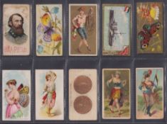 Cigarette cards, USA, 31 cards, various issuers; Kinney (20 including 7 Novelties, 4 leaders etc),