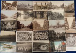 Postcards, Reading and Caversham, approx. 270 cards RPs, printed and a few artist drawn, to