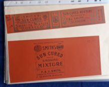 Tobacco Advertising, Smith's, selection 32 items, mostly paper labels of various sizes and