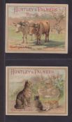 Trade cards, Huntley & Palmers, Animals, 'P' size, (set 12 cards) (some with sl marks but mostly